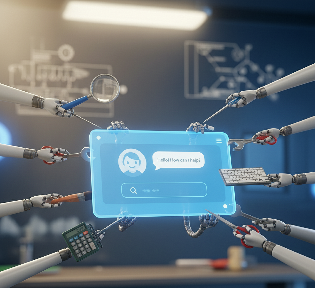 AI system with multiple connected tools and interfaces